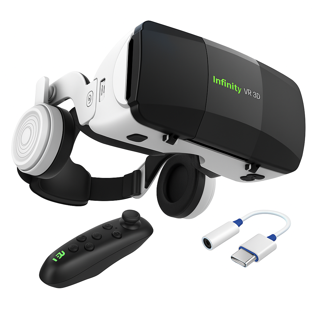 INFINITY VR 3D - HEADSET W/CONTROLLER & HEADPPHONES