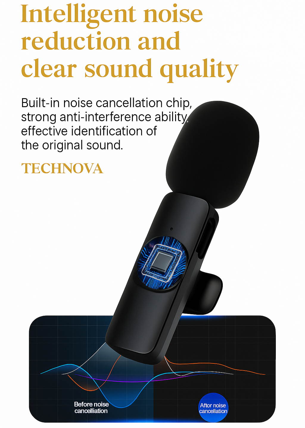 WIRELESS LAVALIER MIC - iPHONE & ANDROID hone