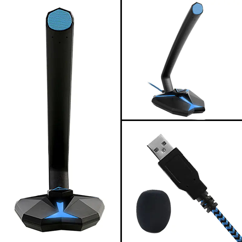 Gaming Microphone with RGB Light and Volume Control