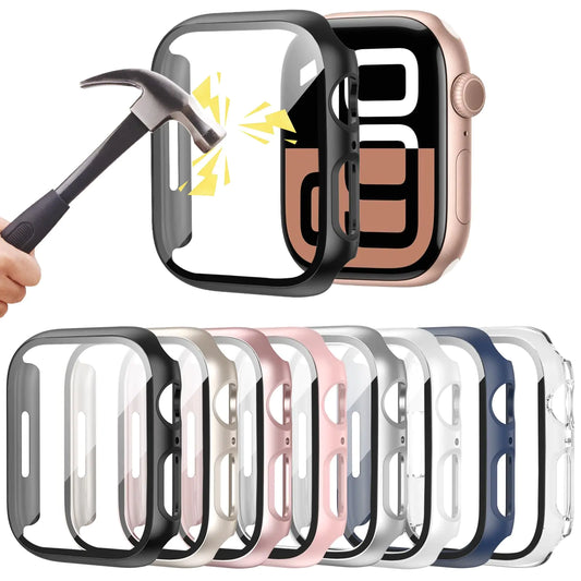 8-Pack Case for Apple Watch Series 10 46mm with Tempered Glass Screen Protector Ultra-Thin Scratch Resistant Full Protective Hard Bumper Cover for iWatch 46mm Accessories