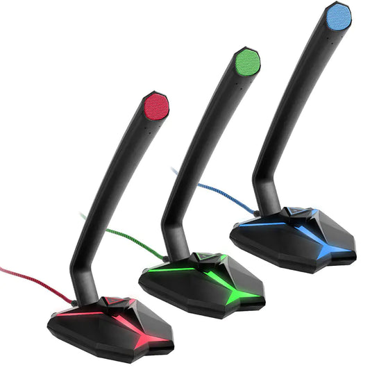 Gaming Microphone with RGB Light and Volume Control